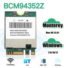 BCM94352Z M.2 NGFF WiFi Bluetooth Card for Sonoma macOS PC Windows Plug and Play picture