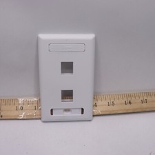 ICC Station ID Faceplate with 2 Ports 1-Gang White IC107S02WH picture