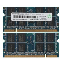 Ramaxel 4GB 2X 2GB 2 GB DDR2 667Mhz 2RX8 PC2-5300S 200pin Notebook SODIMM Memory picture