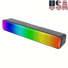 RGB Wireless Speaker Bluetooth-Compatible Multimedia Speaker High Volume for PC picture