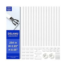 254in Cord Hider Cover, Delamu Cable Concealer Raceway, PVC Cable Hider Cover... picture