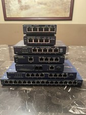 NETGEAR LOT 7 GIGABIT INTERNET SWITCH MODEL DS116 SW108 PE102 RP114 FS105 GS105 picture