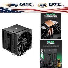 upHere Dual Tower CPU Air Cooler 120mm PWM Fan 6 Heat Pipes LGA 1851 AM5 Black picture