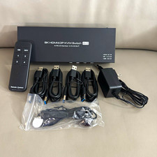 4x3 HDMI/DisplayPort 8k KVM Switch USB 3.0 with Remote  picture