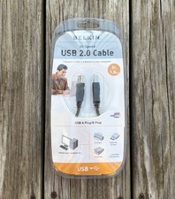 Belkin Hi-Speed USB 2.0 Cable 6 Ft 1.8m A/B Plug New In Packaging F3U133v06 picture