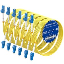SpeedyCables- OS2 LC to LC Fiber Patch Cable 2M-6Pack, 1G/10Gb 9/125um SIMPLEX picture