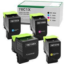 78C1X CS421 CS521 Extra High Yield Compatible Toner Cartridge BK8500 Color500... picture