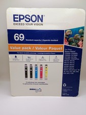Epson 69 Combo Pack INK Cartridge BLACK (2) AND CYAN/MAGENTA/YELLOW  NWT Expired picture