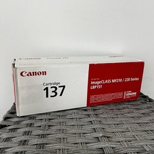 OPEN BOX - NEW GENUINE - CANON 137 BLACK TONER CARTRIDGE  9435B001 AA SEALED BAG picture