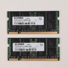 Elpida 4GB Kit (2 x 2GB) DDR2 RAM Laptop Memory 2Rx8 PC2-6400S EBE21UE8ACUA-8G-E picture
