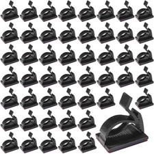 50PCS Adjustable Cable Clips Self Adhesive Cord Organizer - Sticky Wire Clamp Ma picture