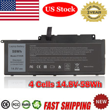 F7HVR Laptop Battery for Dell Inspiron 17 7737 Inspiron 15 7537 Inspiron14 7437  picture