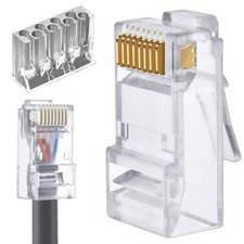 ethernet cable connector rj45 plug cat6 lan network conector rj45 8p8c modular  picture