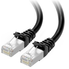 10Gbps Snagless Shielded Cat 6A Ethernet Cable, 25Ft, Black picture