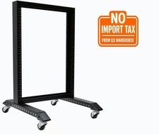 Raising Electronics 15U Rack Movable 19'' 2 Post Open Frame Heavy Duty IT Networ picture