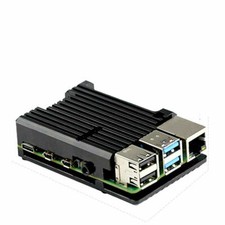 Top Bottom Aluminum Black Heatsink High Performance Cooling for Raspberry Pi 4B picture