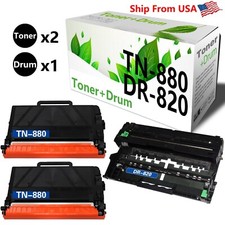 (2Toner,1Drum) TN880 Toner Cartridge and DR820 Drum Unit for MFC L6900DW Printer picture