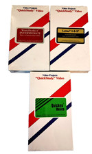 QuickStudy Microsoft 3 VHS Set Video Projects SEALED 1991 Quicken Basics, Lotus picture