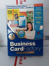 New BUSINESS CARD FACTORY DELUXE VERSION 3.0 WINDOWS XP 1998 SOFTWARE - #162f picture