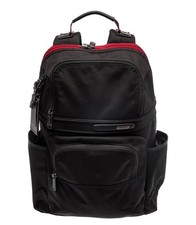 TUMI Compact T-Pass Backpack FXT Ballistic Nylon Canvas Laptop PC Black Red Trim picture