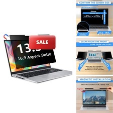 ZOEGAA Magnetic Laptop Privacy Screen 13.3 Inch 16:9 Removable Filter picture