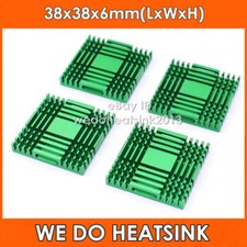 2pcs WE DO HEATSINK 38mm 38*38*6mm Aluminum IC LED Green Cooler Heatsink picture