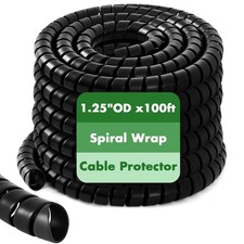 1 Pcs Spiral Wrap Cable Protector, Safe 1.25