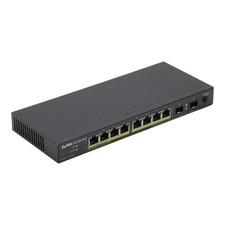 Zyxel GS1100-10HP 8x RJ-45 2x SFP PoE+ 130W Gigabit Unmanaged Desktop Switch picture