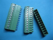 10 pcs 3.5mm 12 way/pin Screw Terminal Block Connector Green Pluggable Type New picture