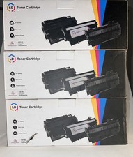 Lot of 3 LD Products Black Toner Cartridges HP 12A Q2612A Canon 104 New In Box picture