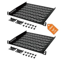 2 Pack 0.5U Rack Mount Shelf for 10