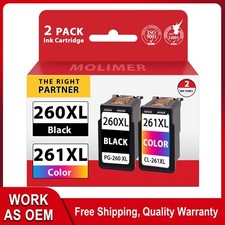 2PK 260XL 261XL Ink (1BK 1Color)  Replacement for Canon PG-260 CL-261 TS5320 picture