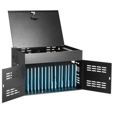VEVOR 16-Device Charging Cabinet for Tablet & Laptop Lock Charging Station Black picture