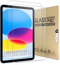 2 Pack Tempered Glass Screen Protectors for iPad 10th/11th Gen, 9H Hardness picture