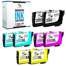 8PK 200XL Black Color Ink Cartridges for Epson T200XL 200 XL 2BK 2 CMY Combo picture