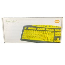 New Visually Impaired Keys-U-See Large Print USB Keyboard picture
