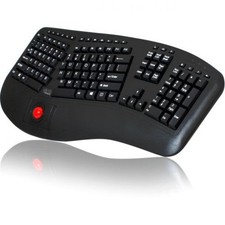 Adesso WKB-3500UB Wireless Ergonomic Desktop Keyboard W/Built-in Trackball, picture