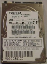 New Old Stock 40GB Toshiba MK4032GSX 2.5
