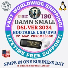 DAMN SMALL LINUX OS DSL 2024 64BIT USB OR DVD LIVE OR FULL INSTALL picture