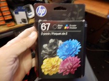 HP 67 2-pack Black/Tri-color Original Ink Cartridges, 3YP29AN#140 exp 11/27 NEW picture