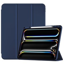Navy iPad Pro 13 Inch Case M5 2025 M4 2024 Pencil Holder Sleeve picture