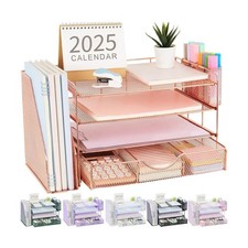 gianotter Desk Organizers and Accessories with File Holder, 4-Tier Desk Acces... picture