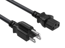 12ft NEMA 5-15P to C13 Computer Power Cord, 18 AWG SVT, 10A/125V, UL cUL List... picture