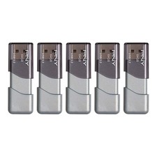 PNY Turbo Attaché 3 64GB USB 3.0 Flash Drive 5-Pack Silver Type-A picture