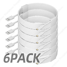 6Pcs USB Fast Charger Cable For iPhone14 13 12 11 8 7 6 Plus XR XS Charging Cord picture