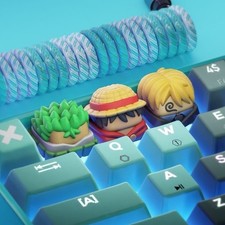 One Piece Anime Artisan Keycap Luffy Zoro Sanji 3D Custom MX Mechanical Keyboard picture
