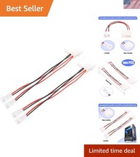 (2-Pack) Molex 4-pin to XH2.54 2-pin Fan Splitter Adapter – 12V case Fan Powe... picture