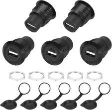 5Pcs USB 2.0 Panel Mount Coupler, USB Pass through Connector picture