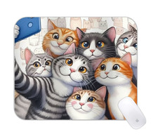 Cute Cartoon Cat Selfie Desk Mat Non-Slip Gaming Mouse Pad picture