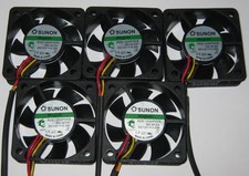 5 X Sunon 50 mm Ultra Quiet Cooling Fans - 12 V - 10 CFM - 22 dB - KDE1205PHV3 picture